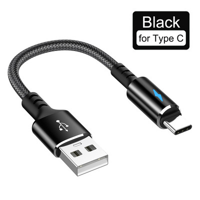 Cablu de date USB tip C ultra scurt de 25 cm, cablu de încărcare rapidă USB A la USB C Kable 5A pentru OPPO Xiaomi Redmi Note 12 pro
