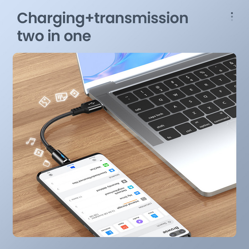 Cablu de date USB tip C ultra scurt de 25 cm, cablu de încărcare rapidă USB A la USB C Kable 5A pentru OPPO Xiaomi Redmi Note 12 pro