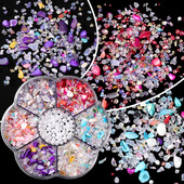3D Pearl Stone Shell segaküünte kaunistus Lill Aurora Butterfly Rhinestone Bowsõlm professionaalsete tarvikute maniküüri jaoks