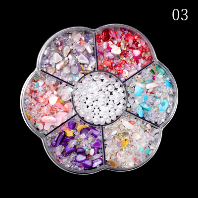 3D Pearl Stone Shell segaküünte kaunistus Lill Aurora Butterfly Rhinestone Bowsõlm professionaalsete tarvikute maniküüri jaoks