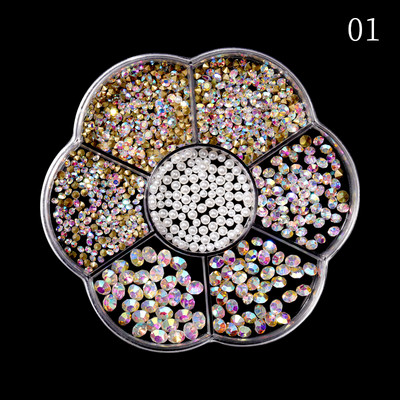 3D Pearl Stone Shell segaküünte kaunistus Lill Aurora Butterfly Rhinestone Bowsõlm professionaalsete tarvikute maniküüri jaoks