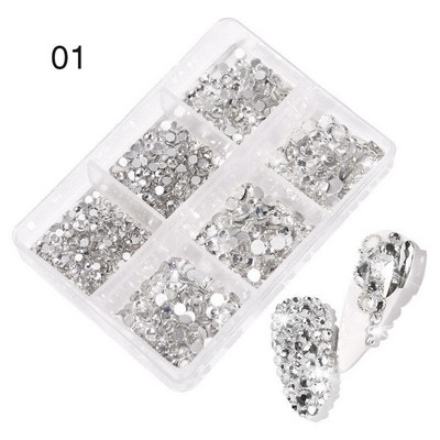 3D Pearl Stone Shell segaküünte kaunistus Lill Aurora Butterfly Rhinestone Bowsõlm professionaalsete tarvikute maniküüri jaoks