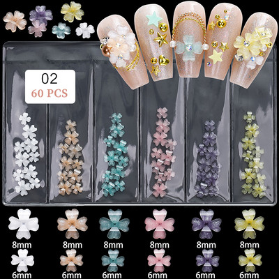 3D Pearl Stone Shell segaküünte kaunistus Lill Aurora Butterfly Rhinestone Bowsõlm professionaalsete tarvikute maniküüri jaoks