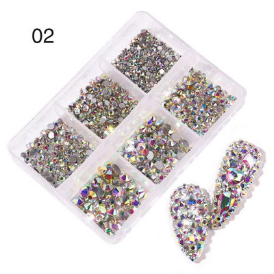 3D Pearl Stone Shell segaküünte kaunistus Lill Aurora Butterfly Rhinestone Bowsõlm professionaalsete tarvikute maniküüri jaoks