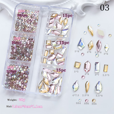 3D Pearl Stone Shell segaküünte kaunistus Lill Aurora Butterfly Rhinestone Bowsõlm professionaalsete tarvikute maniküüri jaoks