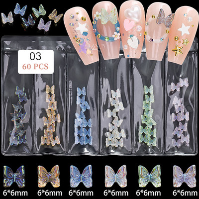 3D Pearl Stone Shell segaküünte kaunistus Lill Aurora Butterfly Rhinestone Bowsõlm professionaalsete tarvikute maniküüri jaoks