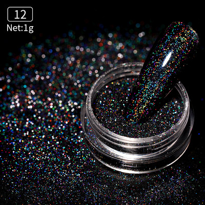 Reflective Flash Nail Sequin Reflection Blizgučiai pudra dribsniai Nagų dailės dekoravimas Sparkles Dust 2023 manikiūro priedai