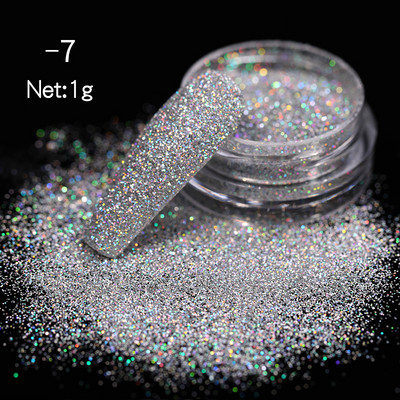 Reflective Flash Nail Sequin Reflection Blizgučiai pudra dribsniai Nagų dailės dekoravimas Sparkles Dust 2023 manikiūro priedai