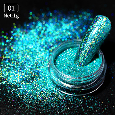 Reflective Flash Nail Sequin Reflection Blizgučiai pudra dribsniai Nagų dailės dekoravimas Sparkles Dust 2023 manikiūro priedai