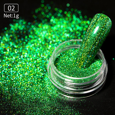 Reflective Flash Nail Sequin Reflection Blizgučiai pudra dribsniai Nagų dailės dekoravimas Sparkles Dust 2023 manikiūro priedai