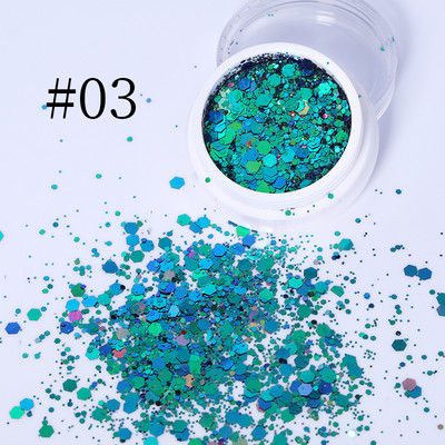 1g/kutija Bijelo Crno Zlato Mineralne ljuskice za nokte Ružičaste svjetlucave šljokice Nepravilnosti Paillette ukras Nail Art Manikura