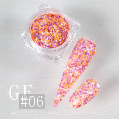 1g/kutija Bijelo Crno Zlato Mineralne ljuskice za nokte Ružičaste svjetlucave šljokice Nepravilnosti Paillette ukras Nail Art Manikura