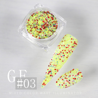 1g/kutija Bijelo Crno Zlato Mineralne ljuskice za nokte Ružičaste svjetlucave šljokice Nepravilnosti Paillette ukras Nail Art Manikura