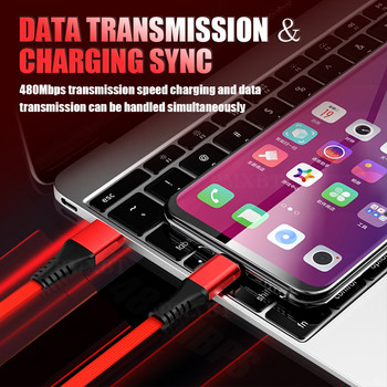 30 см къс кабел тип C Micro USB кабел за бързо зареждане на данни за мобилен телефон Xiaomi Huawei, захранваща батерия, преносим USB кабел