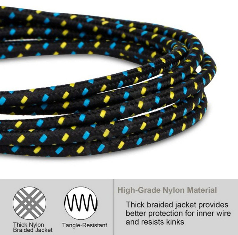 Cablu USB tip C Nylon împletit 1M 2M 3M Sincronizare date Încărcare rapidă Cablu USB C pentru Samsung S9 S10 Xiaomi mi8 Huawei P30 Type-c