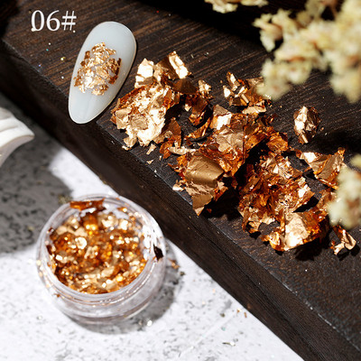 Tamsiai mėlyna chameleono nagų dribsnių pudra auksinė sidabrinė aliuminio folija lipdukas UV gelio lakas palietė nagų blizgučiai dulkių dekoravimas