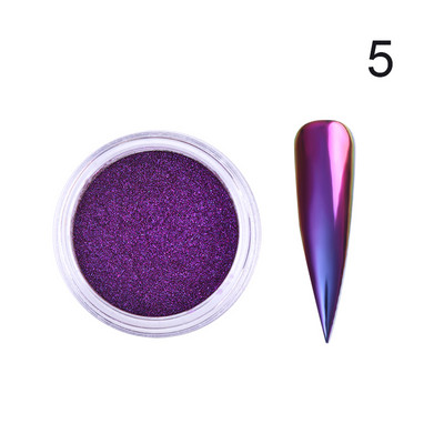 Tamsiai mėlyna chameleono nagų dribsnių pudra auksinė sidabrinė aliuminio folija lipdukas UV gelio lakas palietė nagų blizgučiai dulkių dekoravimas