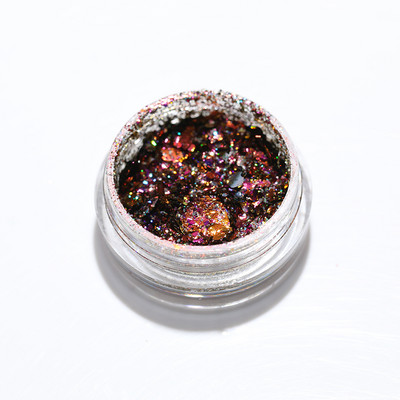 Tamsiai mėlyna chameleono nagų dribsnių pudra auksinė sidabrinė aliuminio folija lipdukas UV gelio lakas palietė nagų blizgučiai dulkių dekoravimas