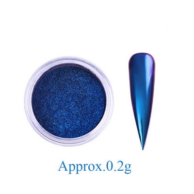 Tamsiai mėlyna chameleono nagų dribsnių pudra auksinė sidabrinė aliuminio folija lipdukas UV gelio lakas palietė nagų blizgučiai dulkių dekoravimas