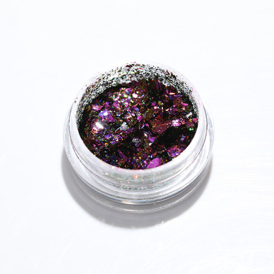 Tamsiai mėlyna chameleono nagų dribsnių pudra auksinė sidabrinė aliuminio folija lipdukas UV gelio lakas palietė nagų blizgučiai dulkių dekoravimas