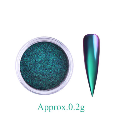 Tamsiai mėlyna chameleono nagų dribsnių pudra auksinė sidabrinė aliuminio folija lipdukas UV gelio lakas palietė nagų blizgučiai dulkių dekoravimas