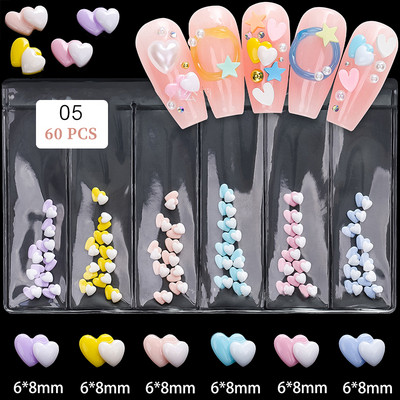 48 tk Segasuuruses Auroras Little Bear Nail Art Aksessuaarid Vaik Kawaii Bear Stereo FlatBack Fashion Sõrmeküüs DIY 3D Dekoratsioon