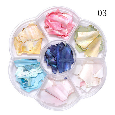 Perle Albe Margele pentru unghii Stras Mărimi amestecate Sfaturi pentru unghii Frumusețe 3d Nail Art Decor în cutie DIY Manichiură Nail Charms