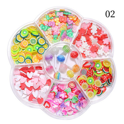 Perle Albe Margele pentru unghii Stras Mărimi amestecate Sfaturi pentru unghii Frumusețe 3d Nail Art Decor în cutie DIY Manichiură Nail Charms