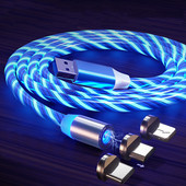 LED rasvjeta 360 Magnetski kabel Micro USB tip C kabel Brzo punjenje USB C kabel Magnetski punjač za Huawei Samsung Xiaomi