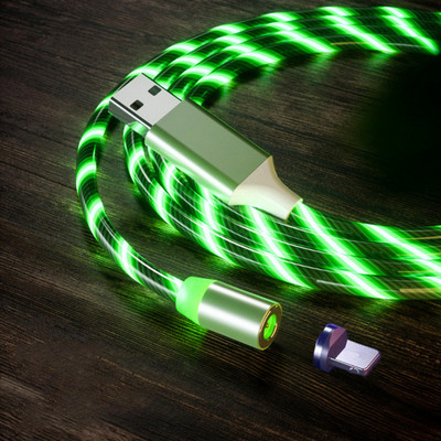 LED rasvjeta 360 Magnetski kabel Micro USB tip C kabel Brzo punjenje USB C kabel Magnetski punjač za Huawei Samsung Xiaomi