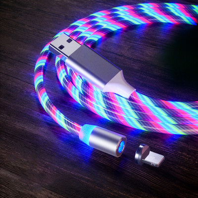 LED rasvjeta 360 Magnetski kabel Micro USB tip C kabel Brzo punjenje USB C kabel Magnetski punjač za Huawei Samsung Xiaomi