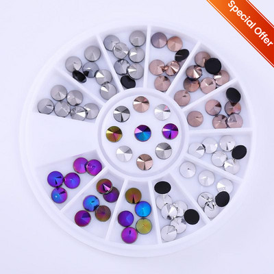 3D akrilni cvijet u obliku srca, dijelovi za nokte, ukrasi, perle od miješanog čelika, drago kamenje, privjesci, pribor za nokte za manikuru, nakit za nokte