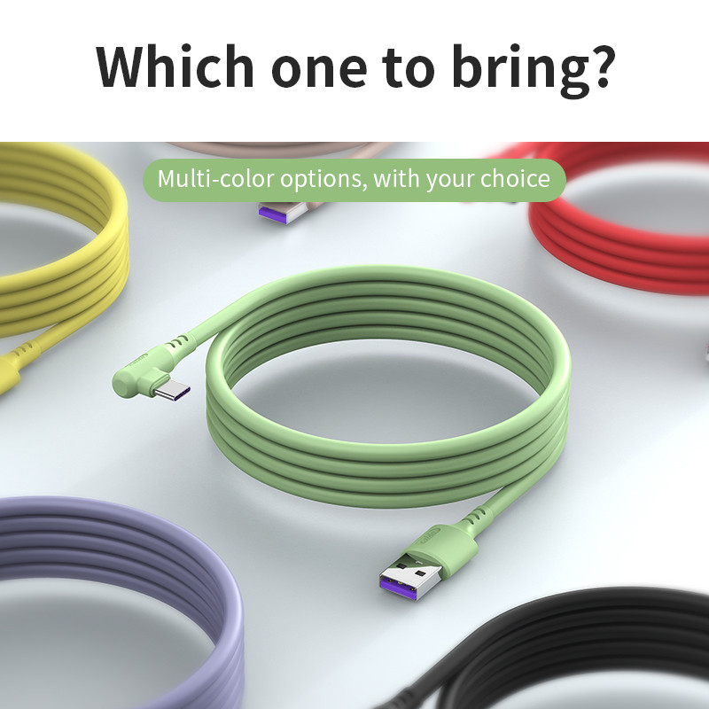 Cot de 90 de grade 5A Cablu tip C Încărcător de încărcare rapidă Cablu USB pentru Huawei P40 Xiaomi Redmi Accesorii pentru telefonul mobil Cablu USB C