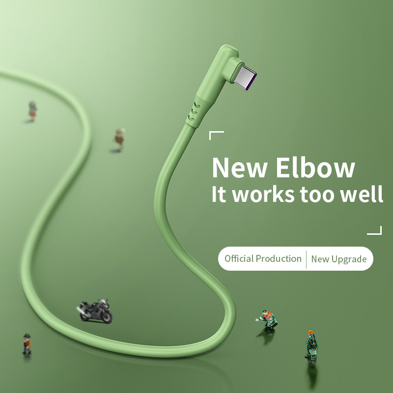 Cot de 90 de grade 5A Cablu tip C Încărcător de încărcare rapidă Cablu USB pentru Huawei P40 Xiaomi Redmi Accesorii pentru telefonul mobil Cablu USB C