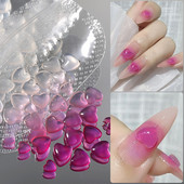 Uued 3D-küünekaunistused Rhinestones Armastus Südame Kujundus Kivid Läikiv Valgustundlik Kristall-klaashelmed Maniküür Dekoor