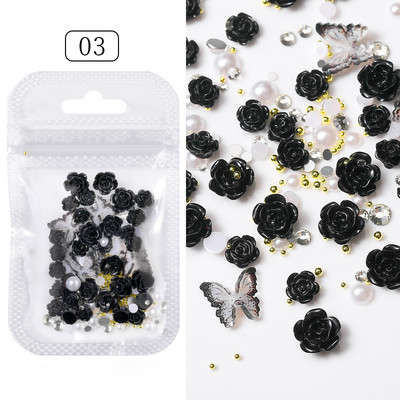 Uued 3D-küünekaunistused Rhinestones Armastus Südame Kujundus Kivid Läikiv Valgustundlik Kristall-klaashelmed Maniküür Dekoor