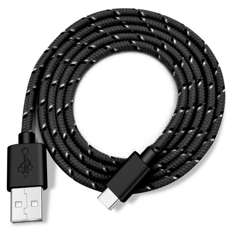 USB tipo C laidas greito įkrovimo nailoniniai laidai, skirti Samsung Galaxy S9 Plus Xiaomi mi9 Huawei mobiliojo telefono įkroviklio USB C laidas
