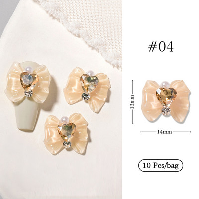 10 tk Punane valge Saturn Planet Küünevõlusid Liblikad Needid Kalliskivid 3D Küünte kaunistused Ehted Kristallküünte Rhinestone maniküür