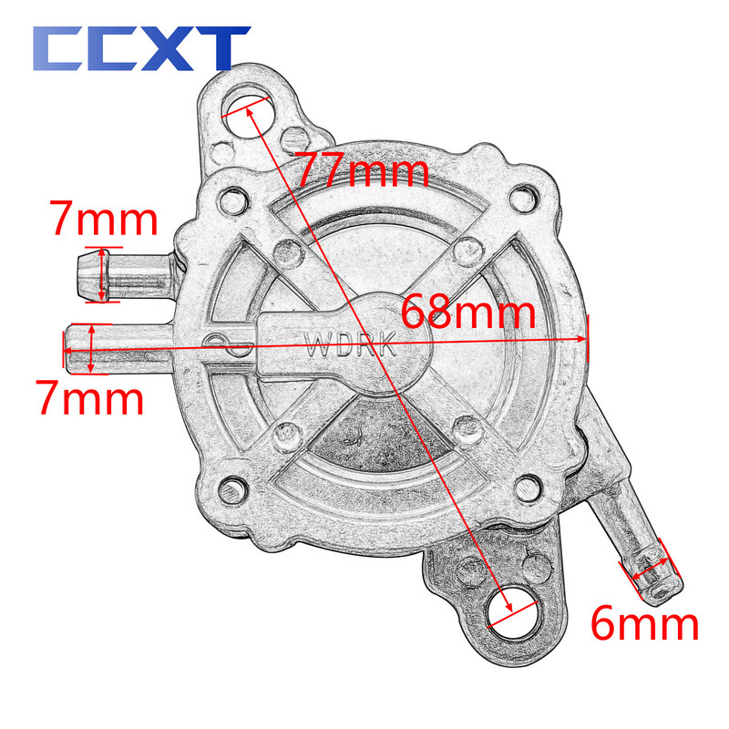 Išleidimo angos vakuuminio kuro siurblio mazgas, suderinamas su GY6 50cc 125cc 150cc 250cc ATV Go Kart motoroleris, skirtas Honda Dio50 50cc Dio SXR X8R