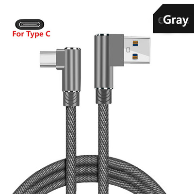 OLAF USB tip C 2.4A încărcător rapid cablu USB cablu USB tip C de 90 de grade pentru telefon Samsung Sony Xiaomi Galaxy A70s cablu de date USB-C