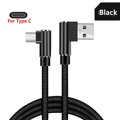 OLAF USB tip C 2.4A încărcător rapid cablu USB cablu USB tip C de 90 de grade pentru telefon Samsung Sony Xiaomi Galaxy A70s cablu de date USB-C