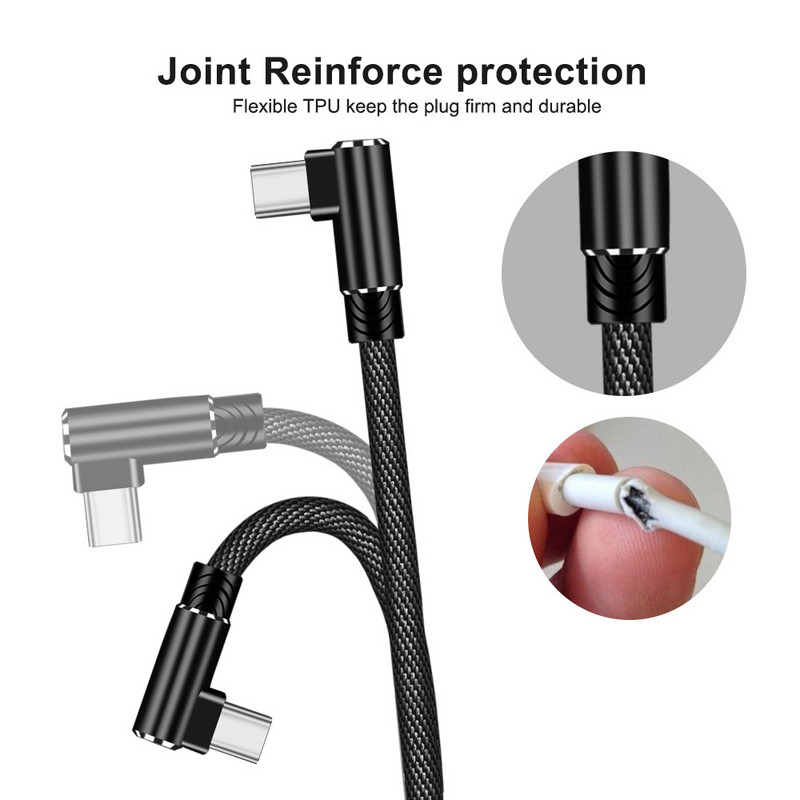 OLAF USB tip C 2.4A încărcător rapid cablu USB cablu USB tip C de 90 de grade pentru telefon Samsung Sony Xiaomi Galaxy A70s cablu de date USB-C