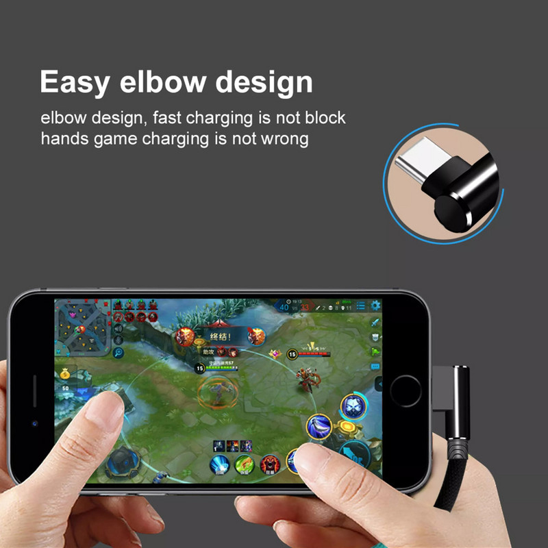 OLAF USB tip C 2.4A încărcător rapid cablu USB cablu USB tip C de 90 de grade pentru telefon Samsung Sony Xiaomi Galaxy A70s cablu de date USB-C