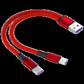 Cablu USB 2 în 1 Cablu Micro USB tip C Încărcare pentru telefon 1,2 m Cablu de încărcare rapidă mobil Android Cablu de încărcare rapidă Tip-C