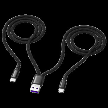 2 в 1 USB кабел Micro USB Type C кабел за зареждане за телефон 1,2 m Кабел за бързо зареждане на мобилни устройства с Android Кабел за бързо зареждане Type-C