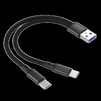 2 в 1 USB кабел Micro USB Type C кабел за зареждане за телефон 1,2 m Кабел за бързо зареждане на мобилни устройства с Android Кабел за бързо зареждане Type-C