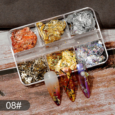 Sakura Flower Nail Art Sequins Glitter Manicure Cherry Blossoms Glitter Paillettes For DIY Μανικιούρ Νύχια Διακόσμηση αξεσουάρ