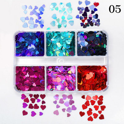 Sakura Flower Nail Art Sequins Glitter Manicure Cherry Blossoms Glitter Paillettes For DIY Μανικιούρ Νύχια Διακόσμηση αξεσουάρ