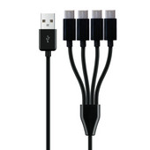0,5 M 4-pordiline C-tüüpi USB-C-USB-jaoturi mitmekordne laadimiskaabel nutitelefoni tahvelarvuti jaoks