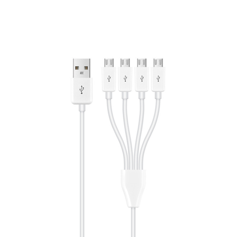 Cablu de încărcare Splitter Micro USB la USB cu 4 porturi de 0,5 M pentru tabletă smartphone